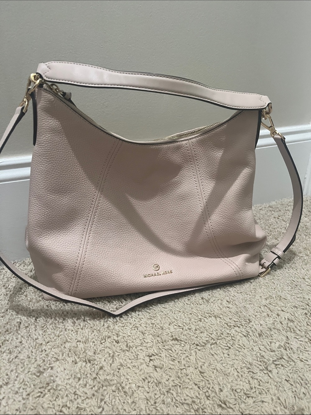 Michael Kors Blush Pink Leather Shoulder Hobo